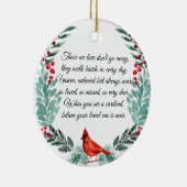 Ontbreekt u Memorial Cardinaal Greenery Keramisch Ornament (Rechts)