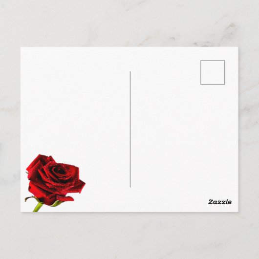 Ontbreekt u romantisch rood briefkaart (Achterkant)