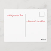 Ontbreekt u romantische rode rozenfoto gepersonali briefkaart (Achterkant)