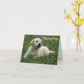 Ontbreekt u Yellow Labrador Retriever Puppy Kaart (Gele Bloem)