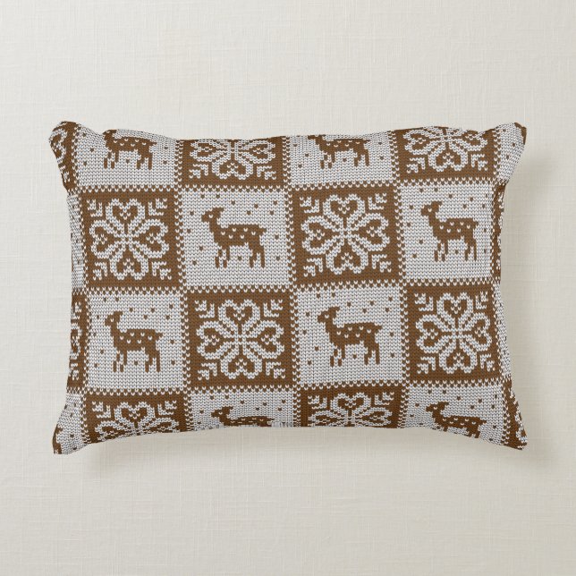 Ontbreekt  winterpatroon, naadloos decoratief accent kussen (Voorkant)