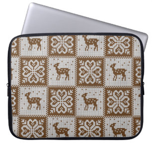 Ontbreekt winterpatroon, naadloos decoratief laptop sleeve