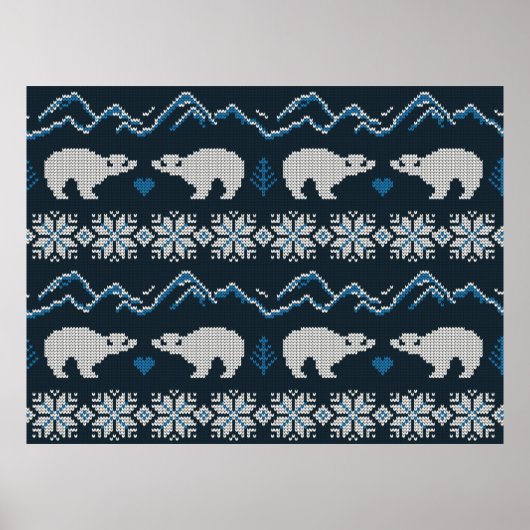 Ontbreekt winterpatroon, naadloos decoratief poster (Voorkant)