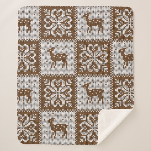 Ontbreekt winterpatroon, naadloos decoratief sherpa deken (Voorkant)