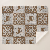 Ontbreekt winterpatroon, naadloos decoratief sherpa deken (Voorkant (horizontaal))