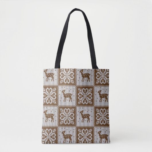 Ontbreekt  winterpatroon, naadloos decoratief tote bag (Voorkant)