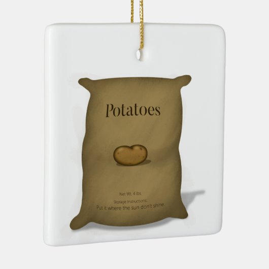 Ontbreken van aardappelen Funny Storage Instructio Keramisch Ornament (Rechts)