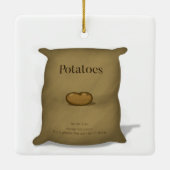 Ontbreken van aardappelen Funny Storage Instructio Keramisch Ornament (Achterkant)