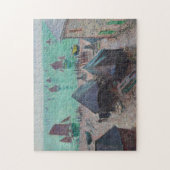 Ontbreken van de Boats Etretat Monet Fine Art Legpuzzel (Verticaal)