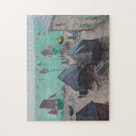 Ontbreken van de Boats Etretat Monet Fine Art Legpuzzel