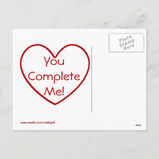 Ontbrekend Briefkaart Valentijn (Achterkant)