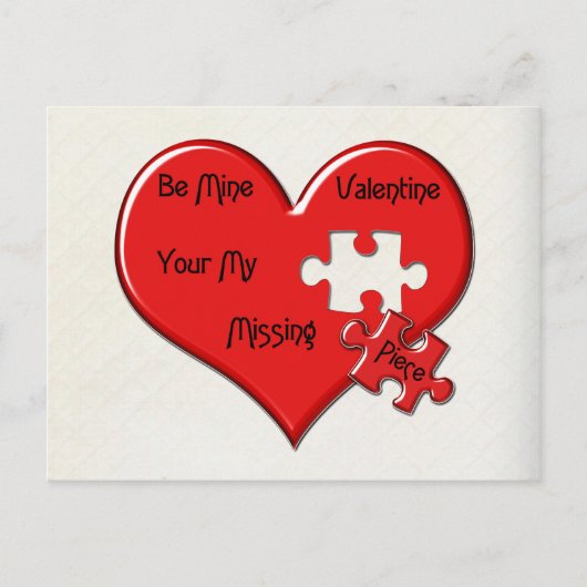 Ontbrekend Briefkaart Valentijn (Voorkant)