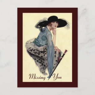 Ontbrekend Briefkaart van Twenties Glamor