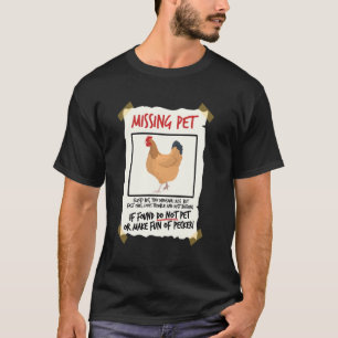 Ontbrekend gevogelte Tiny Dinosaur Pun Poultry Far T-shirt