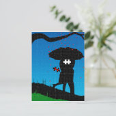 Ontbrekend hart briefkaart (Staand voorkant)