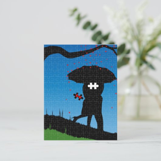 Ontbrekend hart briefkaart (Staand voorkant)