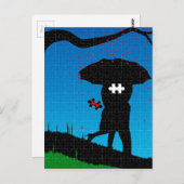 Ontbrekend hart briefkaart (Voorkant / Achterkant)