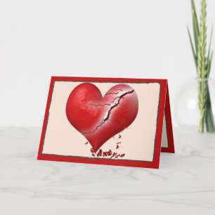 Ontbrekend hart feestdagen kaart