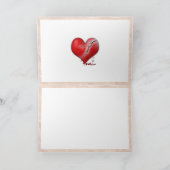 Ontbrekend hart feestdagen kaart (Binnen)