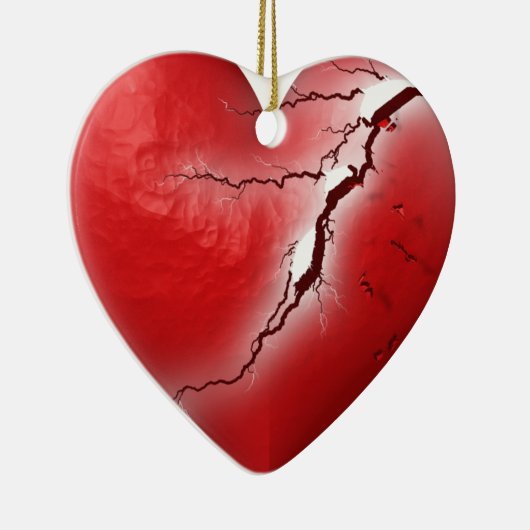 Ontbrekend hart keramisch ornament (Rechts)