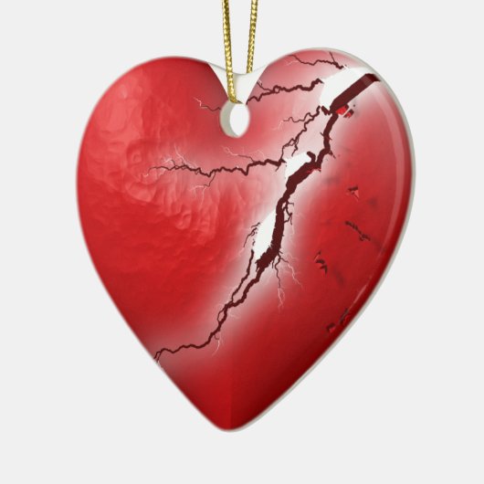 Ontbrekend hart keramisch ornament (Links)