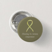 Ontbrekend in actie (MIA) Bewustmakingspijn van he Ronde Button 3,2 Cm (Voorkant /achterkant)