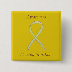 Ontbrekend in actie (MIA) Bewustmakingspijn van he Vierkante Button 5,1 Cm