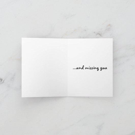 Ontbrekend je verdrietig gezicht baby dier kaart (Binnen)