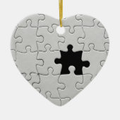 Ontbrekend Jigsee Puzzle Piece Black and White Keramisch Ornament (Voorkant)