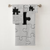 Ontbrekend Jigsee Puzzle Piece White Bad Handdoek (Insitu)