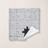 Ontbrekend Jigsee Puzzle Piece White Bad Handdoek (Wasdoekje)