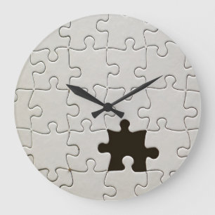 Ontbrekend Jigsee Puzzle Piece White Grote Klok