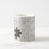 Ontbrekend Jigsee Puzzle Piece White Koffiemok (Center)
