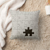 Ontbrekend Jigsee Puzzle Piece White Kussen (Deken)