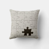 Ontbrekend Jigsee Puzzle Piece White Kussen (Achterkant)