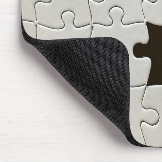 Ontbrekend Jigsee Puzzle Piece White Muismat (Hoek)