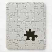 Ontbrekend Jigsee Puzzle Piece White Muismat (Voorkant)