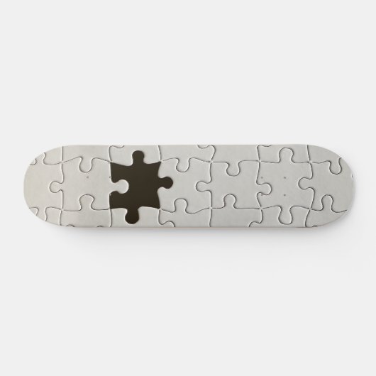 Ontbrekend Jigsee Puzzle Piece White Persoonlijk Skateboard (Horizontaal)
