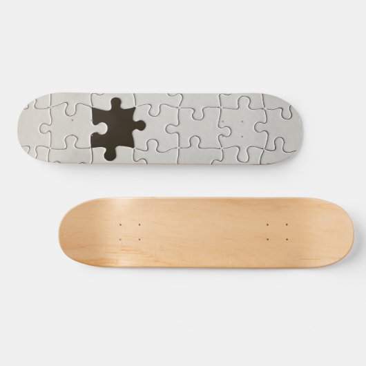 Ontbrekend Jigsee Puzzle Piece White Persoonlijk Skateboard (Horizontaal)