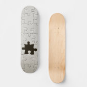 Ontbrekend Jigsee Puzzle Piece White Persoonlijk Skateboard (Voorkant)