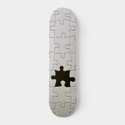 Ontbrekend Jigsee Puzzle Piece White Persoonlijk Skateboard (Voorkant)