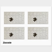 Ontbrekend Jigsee Puzzle Piece White Rechthoekige Sticker (Vel)