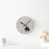 Ontbrekend Jigsee Puzzle Piece White Ronde Klok (Huis)