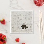 Ontbrekend Jigsee Puzzle Piece White Servetten (Insitu)