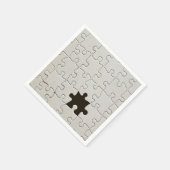 Ontbrekend Jigsee Puzzle Piece White Servetten (Hoek)