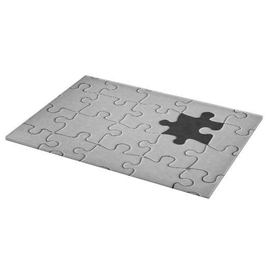Ontbrekend Jigsee Puzzle Piece White Snijplank (Hoek)