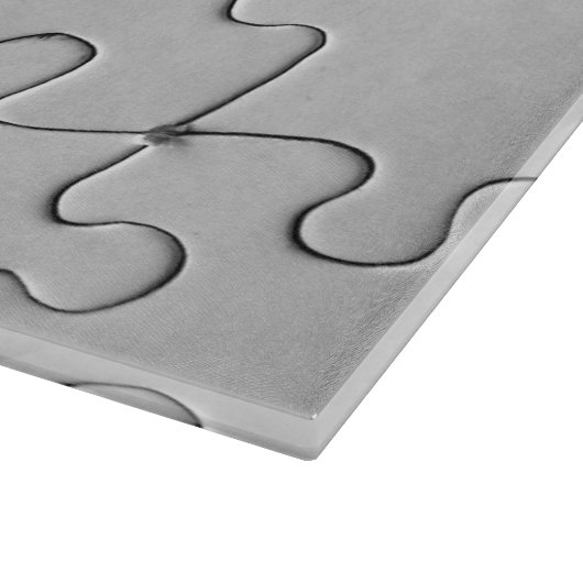 Ontbrekend Jigsee Puzzle Piece White Snijplank (Hoek)