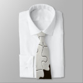 Ontbrekend Jigsee Puzzle Piece White Stropdas (Gebonden)