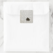 Ontbrekend Jigsee Puzzle Piece White Vierkante Sticker (Tas)