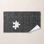 Ontbrekend Jigzaag Puzzle Piece zwart Bad Handdoek (Handdoek)